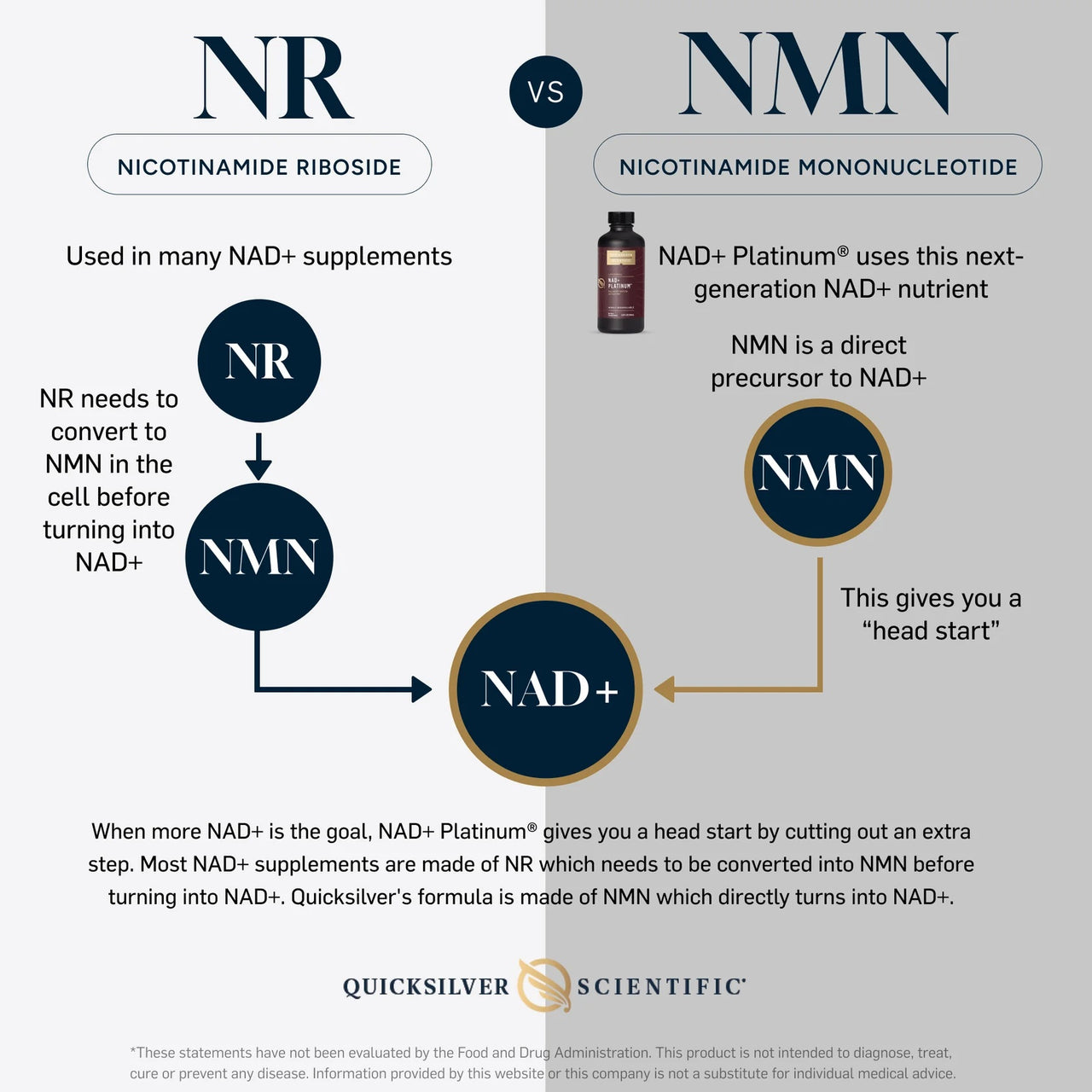 Quicksilver Scientific - NAD+ Platinum (100ml / approx 40 servings)