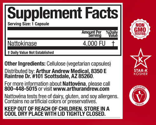 Arthur Andrew Medical - Nattovena | 4,000 FU - High Potency Enzyme (90 capsules)