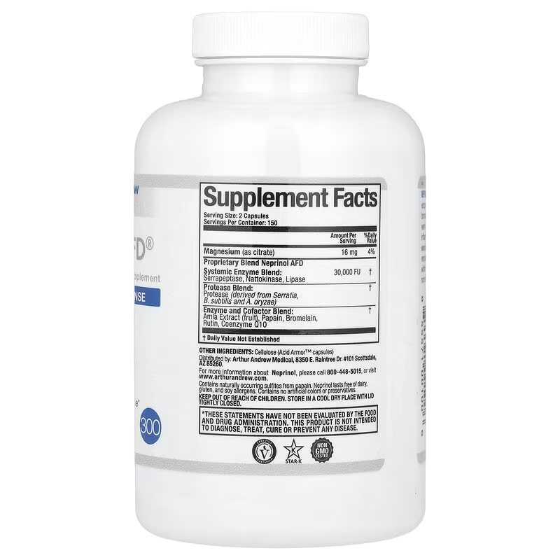 Neprinol AFD 300caps (Arthur Andrew Medical) (Systemic Enzyme Formula)