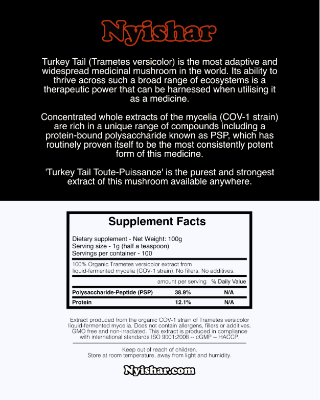 Nyishar - Turkey Tail Toute-Puissance - 100g