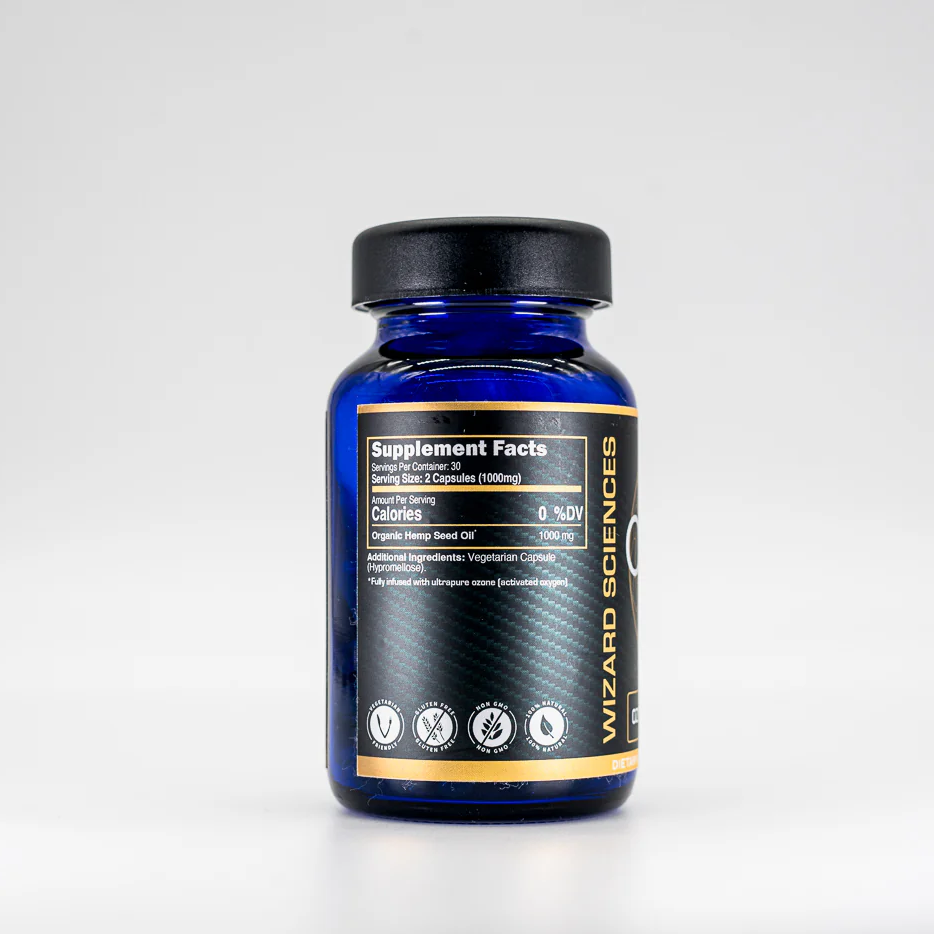 Wizard Sciences - O₃RACLE Ozonated Hemp Oil (60caps)