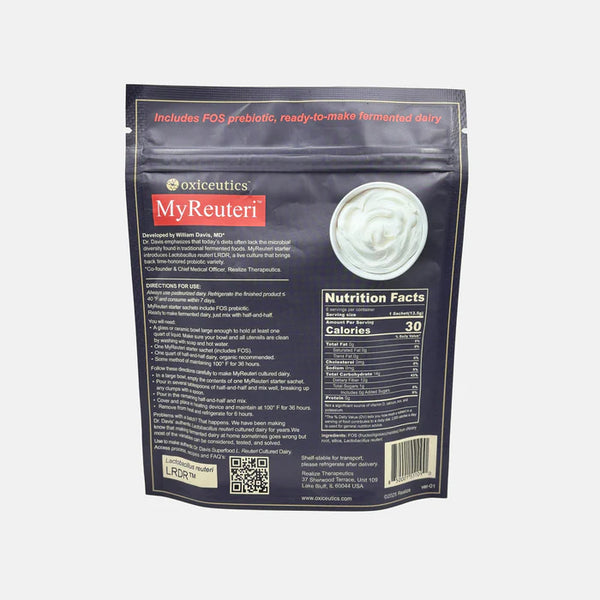 Oxiceutics | MyReuteri - Fermented Dairy Starter Culture (plus FOS and Inulin) | 6 Sachets