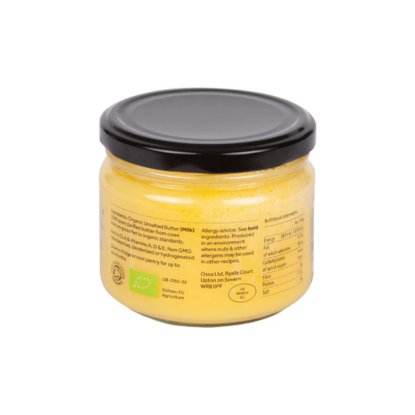Best Before August 2025 - Ossa Organic Ghee – Grass Fed Clarified Butter (265g)