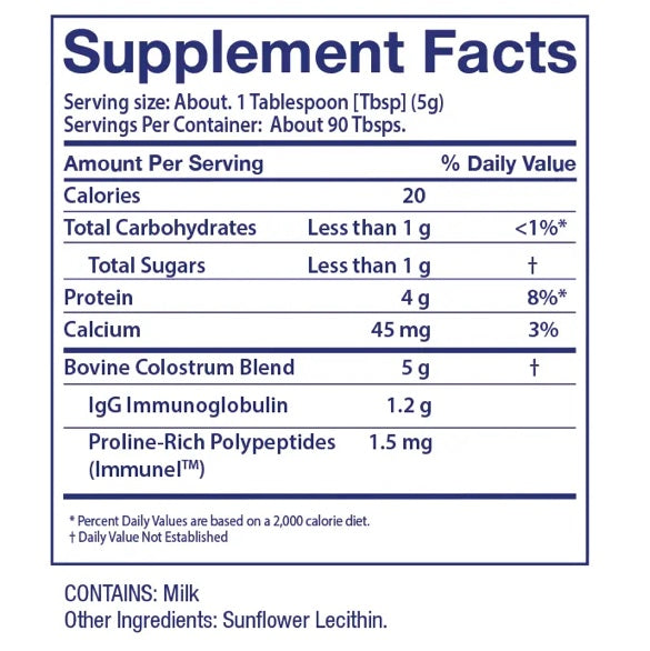 Sovereign Laboratories - GastroDefense® - PRO Colostrum-LD® Liposomal Colostrum Powder (16oz/454g/90 servings)