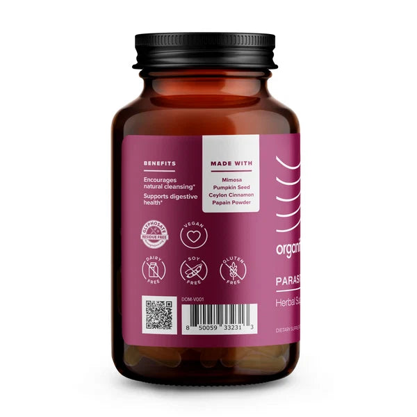 Organifi - Parasite Cleanse 60 Capsules (Mimosa seed, Pumpkin Seed, Ceylon Cinnamon bark, Papain)