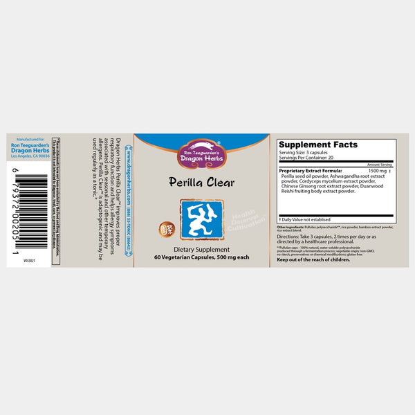 Dragon Herbs - Perilla Clear™ Breathe Freely (60caps/500mg)