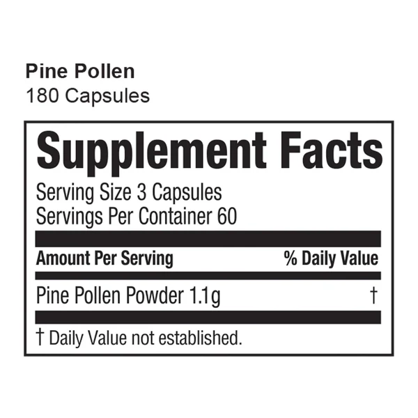 Surthrival - Pine Pollen (180 Capsules) | Wild Harvested Pine Pollen