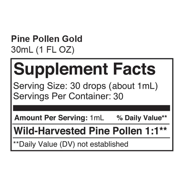 Surthrival Perpetual Youth Pine Pollen (Gold - Mega Nutrition Elixir 1 FL OZ)