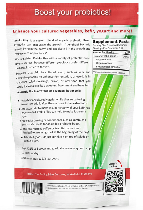 Cutting Edge Cultures | Prebio Plus (inulin, acacia, FOS)