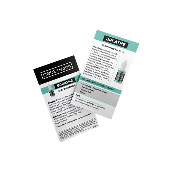 CODE Health | BREATHE (Pulmonary Formula) | Each 3ml bottle contains approx. 60 servings
