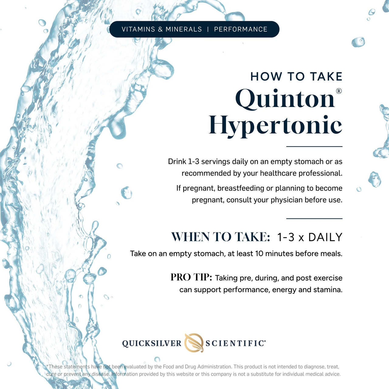 Quicksilver Scientific - Original Quinton Hypertonic (30 x10ml Ampoules)