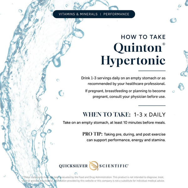 Quicksilver Scientific - Original Quinton Hypertonic (30 x10ml Ampoules)