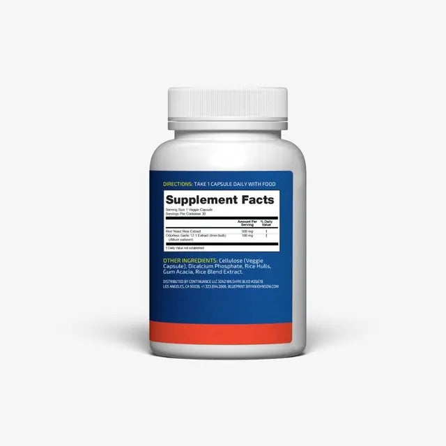 Blueprint | Red Yeast Rice + Odor-free Garlic (30 veg capsules)