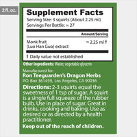 Thumbnail for Dragon Herbs Sweet Fruit Drops (Luo Han Guo - Stevia Replacement) 2 fl. oz.