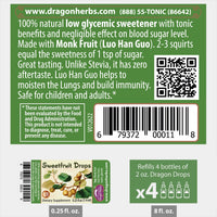 Thumbnail for Dragon Herbs Sweet Fruit Drops (Luo Han Guo - Stevia Replacement) 2 fl. oz.