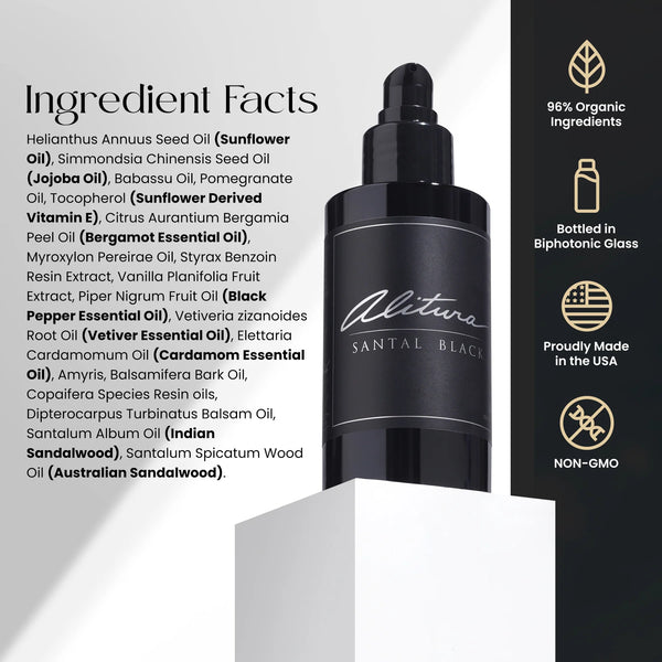 Alitura - Santal Black Hair & Body Oil | Multipurpose Botanical Oil for Skin, Hair & Beard (100ml)