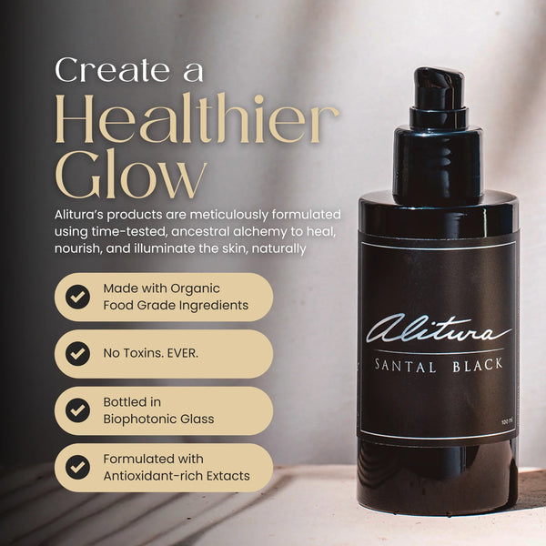 Alitura - Santal Black Hair & Body Oil | Multipurpose Botanical Oil for Skin, Hair & Beard (100ml)