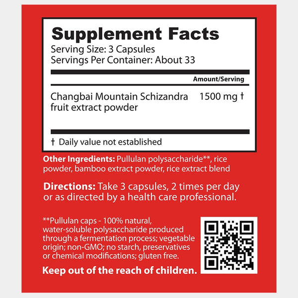 Dragon Herbs Schizandra 100 caps (500mg)