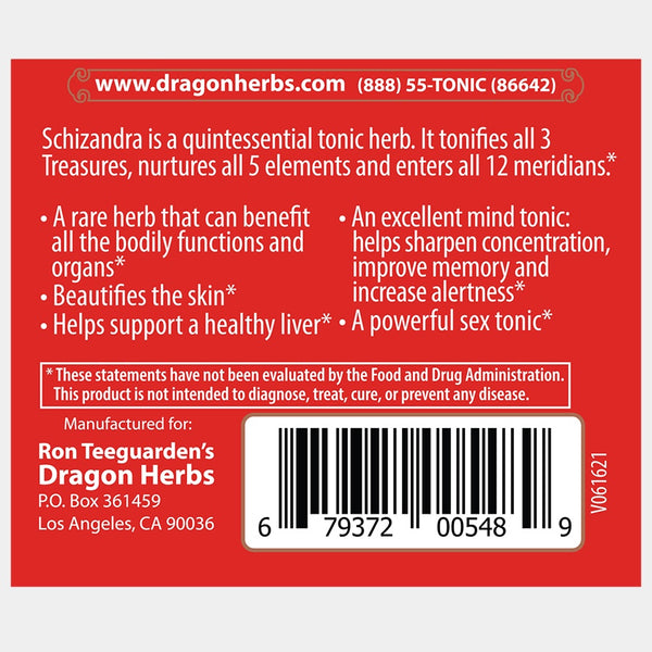 Dragon Herbs Schizandra 100 caps (500mg)