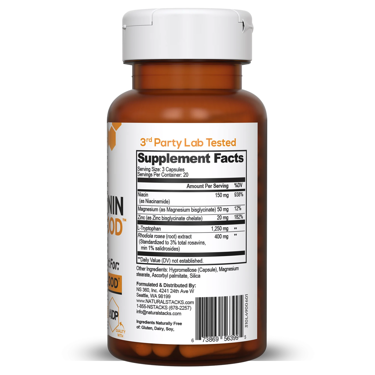 Serotonin Brain Food™ - 60 Capsules (Natural Stacks)