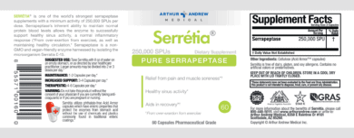 Arthur Andrew Medical - Serretia - 250,000 SPU (60 capsules)
