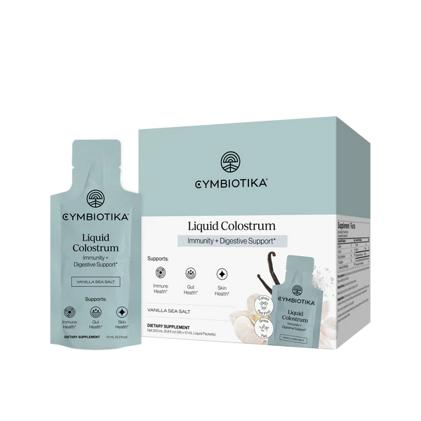 Cymbiotika - Liquid Colostrum 260ml (26x10ml Sachet)(Vanilla Sea Salt Flavour)