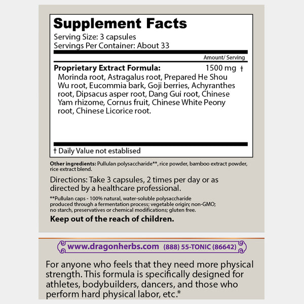 Dragon Herbs - Strength Builder (100caps/500mg)