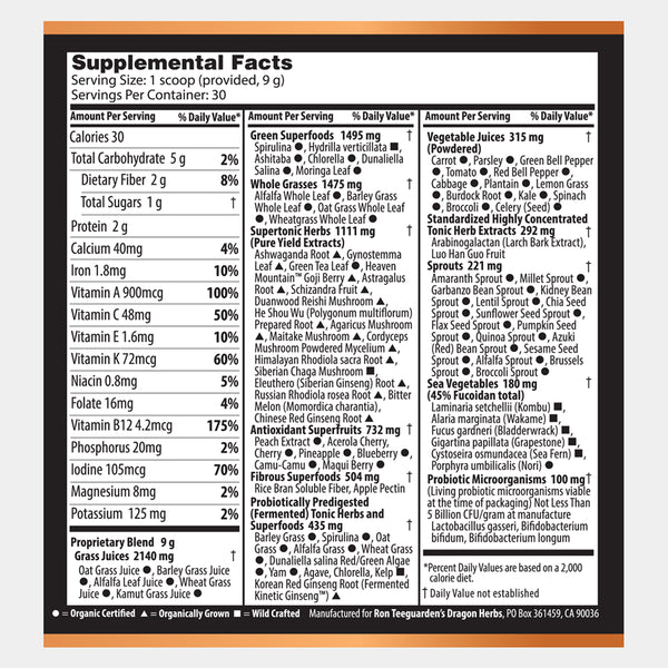 Dragon Herbs - Tonic Alchemy Superfood Blend (9.5oz/270g)