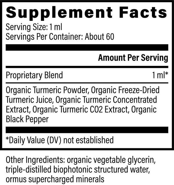 Global Healing | Organic Liquid Turmeric | 2 fl Oz
