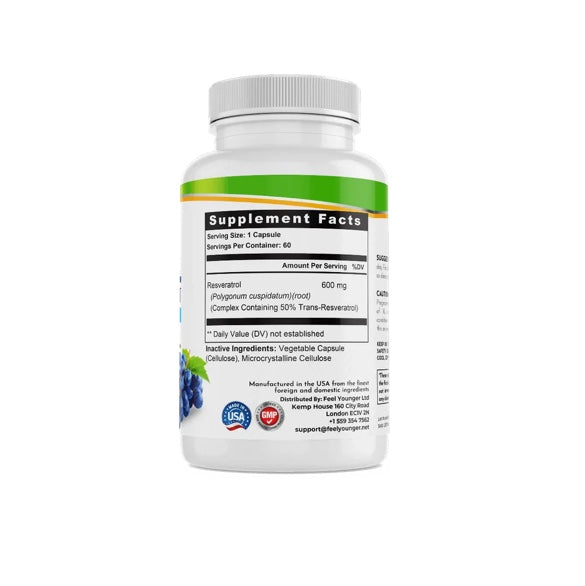 Feel Younger - Resveratrol 600mg 60caps