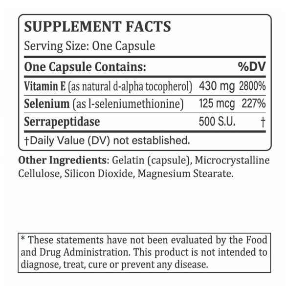 Dr Wong’s WAM Essentials - Vitamin E | Dry E 500 IU with Yeast-Free Selenium | (60caps)