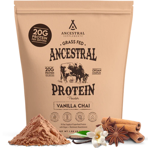 Ancestral Supplements - Ancestral Protein Powder - Vanilla Chai Flavour (693g)