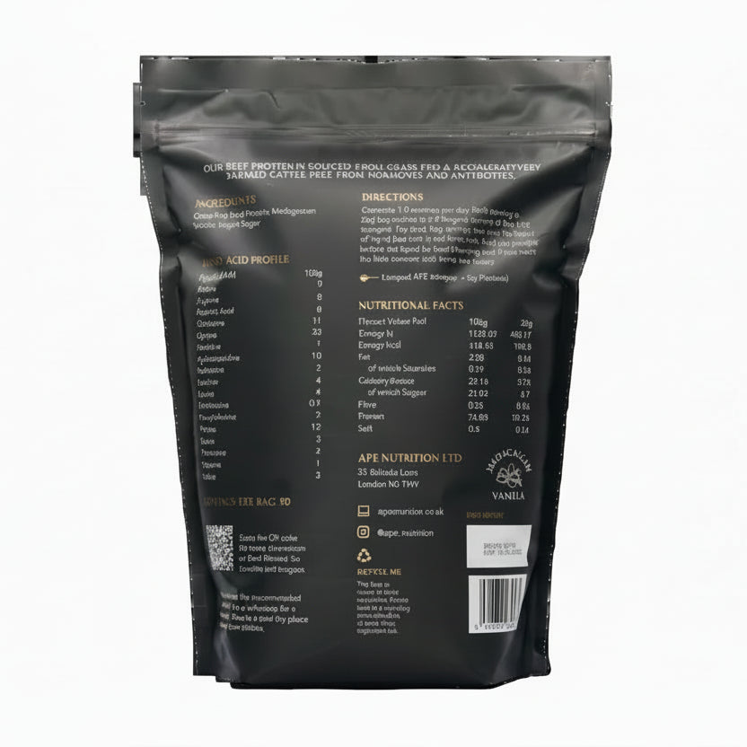 APE Nutrition - Grass-Fed Beef Protein Powder | Madagascan Vanilla (1.2kg)