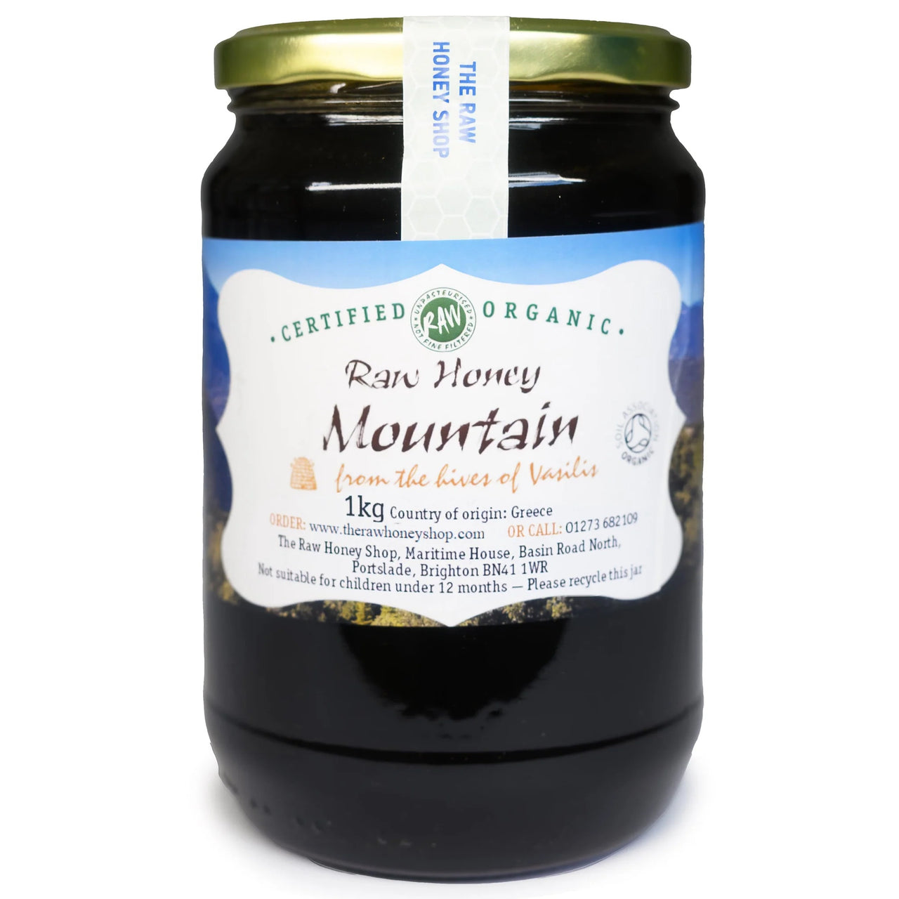 Vasilis - Raw Certified Organic Artisan Greek Mountain Honey, 1Kg