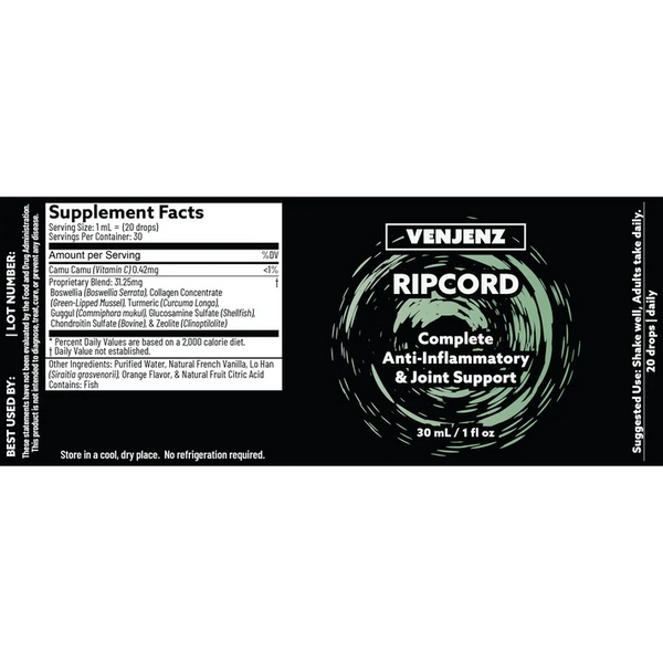 VENJENZ RIPCORD – Joint & Mobility Support Formula (30ml)