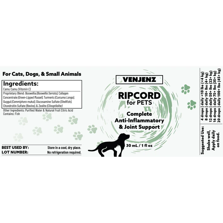 Venjenz - RIPCORD for Pets | Anti-Inflammatory & Joint Support