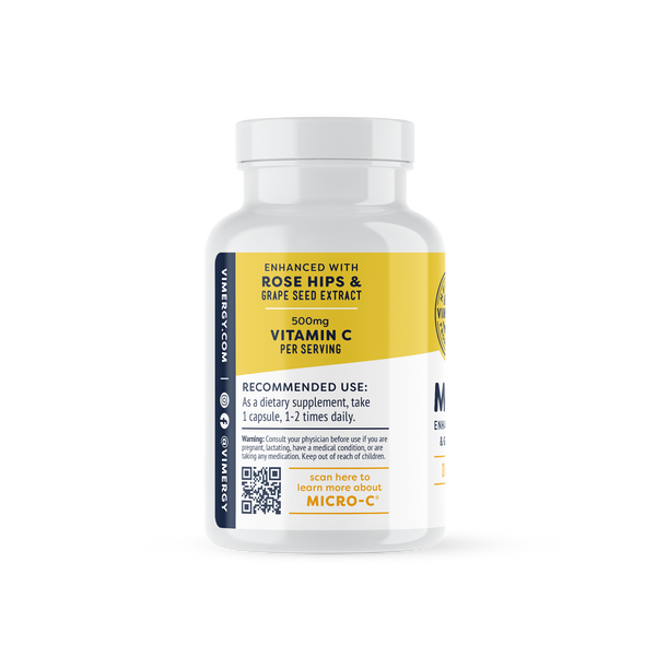 Vimergy Herbs - Micro-C (Vitamin C enchanced with Rose-hips and Grape Seed Extract) 90caps (Trial Size)