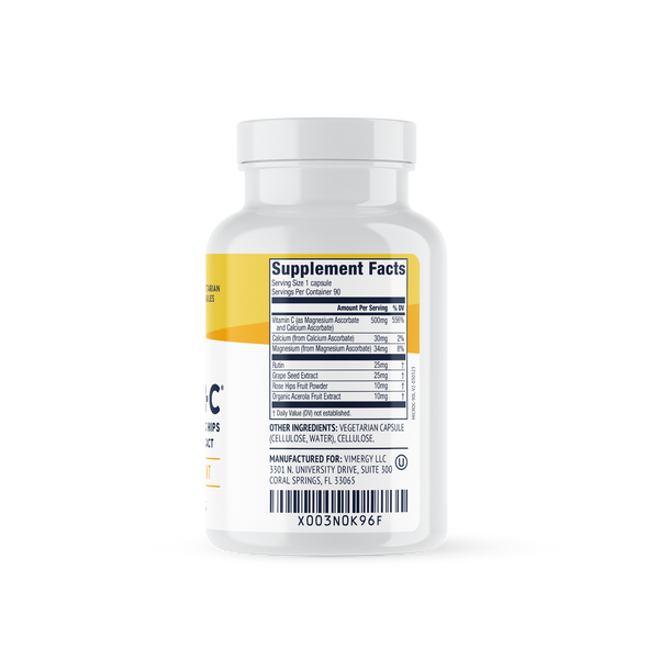 Vimergy Herbs - Micro-C (Vitamin C enchanced with Rose-hips and Grape Seed Extract) 90caps (Trial Size)