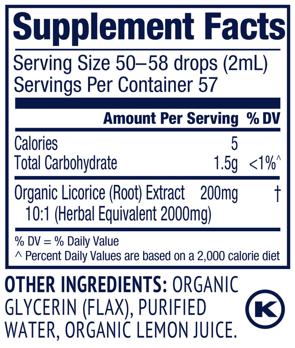 Vimergy Herbs Organic Licorice Extract 10:1 (115ml)