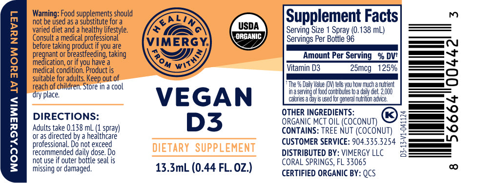 Vimergy Herbs - Organic Vegan Vitamin D3