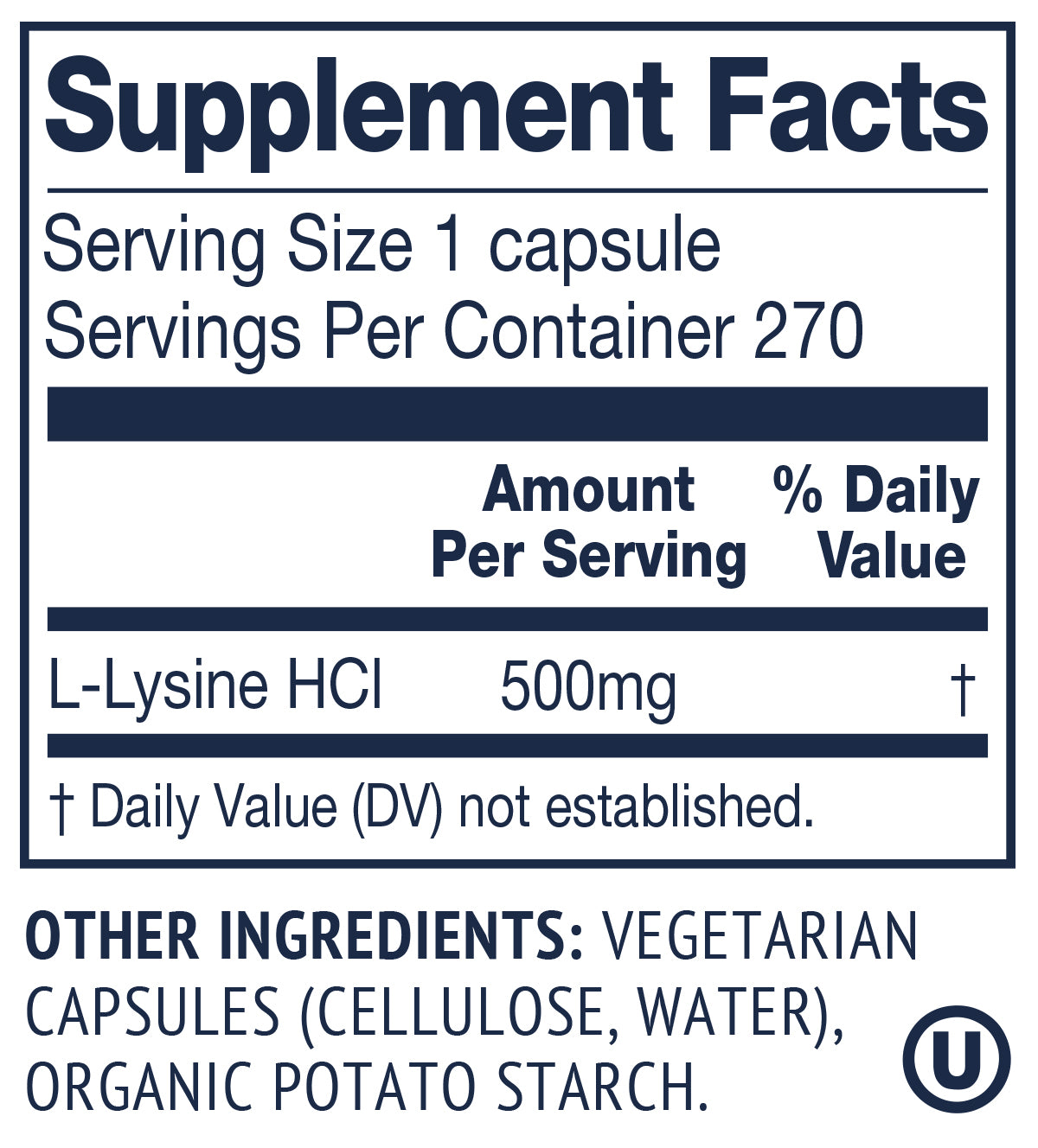 Vimergy Herbs - L-Lysine 270caps