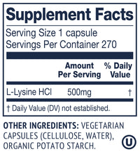 Thumbnail for Vimergy Herbs - L-Lysine 270caps