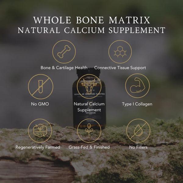 APE Nutrition - Whole Bone Matrix Capsules | Grass-Fed Bone Calcium (60caps)