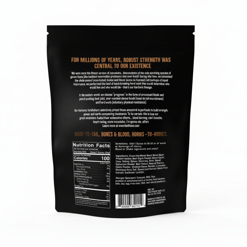 The Fittest - The Whole Feast, Grass-Fed Nose-to-Tail Protein Blend, Milk Chocolate Flavour (780g / approx 30 servings)