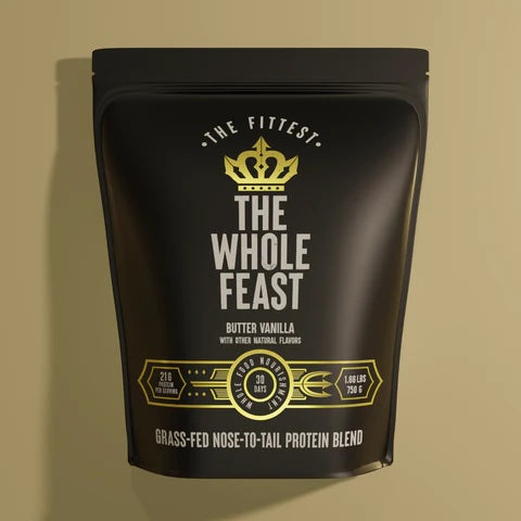 The Fittest | The Whole Feast, Grass-Fed Nose-to-Tail Protein Blend | Butter Vanilla | 780g (approx 30 servings)