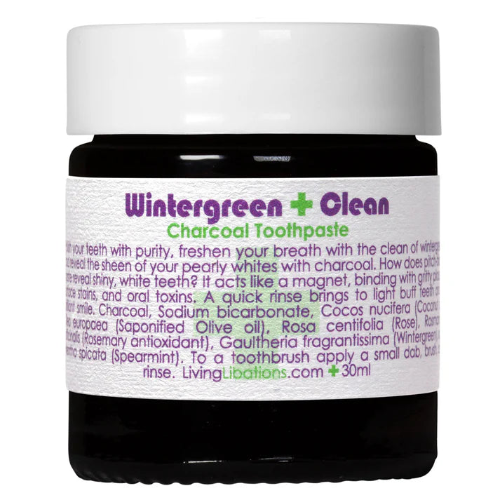Living Libations - Wintergreen Clean Charcoal Toothpaste (30ml)
