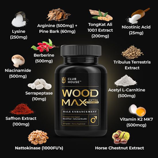 Clubhouse "Wood Max" Formula for Men (120 capsules) (Extra strength)
