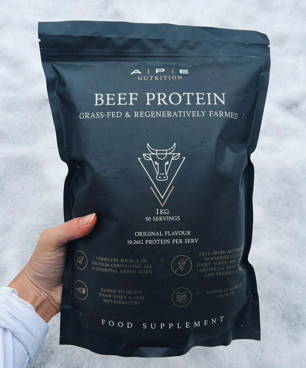 Ape Nutrition - Grass-Fed Beef Protein 1kg (50 Servings)