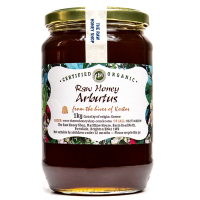 Asterios - Arbutus Honey 1kg (Raw, Organic, Runny)