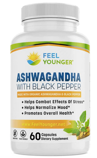 Thumbnail for Feel Younger - Organic Ashwagandha 1300mg 60caps